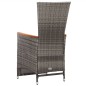 Garten-Liegestühle 2 Stk. mit Auflagen Poly Rattan Grau Garten-Liegestühle 2 Stk. mit Auflagen Poly Rattan Grau