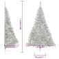 vidaXL Künstlicher Halb-Weihnachtsbaum mit Ständer Silbern 180 cm PVC vidaXL Künstlicher Halb-Weihnachtsbaum mit Ständer Silbern 180 cm PVC