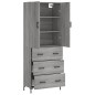 Highboard Grau Sonoma 69,5x34x180 cm Holzwerkstoff Highboard Grau Sonoma 69,5x34x180 cm Holzwerkstoff