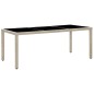 vidaXL 9-tlg. Garten-Essgruppe mit Auflagen Poly Rattan Beige vidaXL 9-tlg. Garten-Essgruppe mit Auflagen Poly Rattan Beige