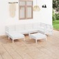 vidaXL 7-tlg. Garten-Lounge-Set Massivholz Kiefer Weiß vidaXL 7-tlg. Garten-Lounge-Set Massivholz Kiefer Weiß