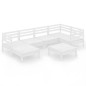 vidaXL 7-tlg. Garten-Lounge-Set Massivholz Kiefer Weiß vidaXL 7-tlg. Garten-Lounge-Set Massivholz Kiefer Weiß