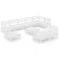 vidaXL 10-tlg. Garten-Lounge-Set Massivholz Kiefer Weiß vidaXL 10-tlg. Garten-Lounge-Set Massivholz Kiefer Weiß