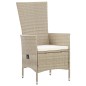 vidaXL 9-tlg. Garten-Essgruppe mit Auflagen Poly Rattan Beige vidaXL 9-tlg. Garten-Essgruppe mit Auflagen Poly Rattan Beige