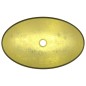 vidaXL Waschbecken Hartglas 54,5x35x15,5 cm Golden vidaXL Waschbecken Hartglas 54,5x35x15,5 cm Golden