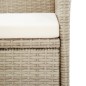 vidaXL 9-tlg. Garten-Essgruppe mit Auflagen Poly Rattan Beige vidaXL 9-tlg. Garten-Essgruppe mit Auflagen Poly Rattan Beige
