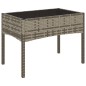 vidaXL 4-tlg. Garten-Lounge-Set mit Kissen Grau Poly Rattan vidaXL 4-tlg. Garten-Lounge-Set mit Kissen Grau Poly Rattan