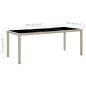 vidaXL 9-tlg. Garten-Essgruppe mit Auflagen Poly Rattan Beige vidaXL 9-tlg. Garten-Essgruppe mit Auflagen Poly Rattan Beige