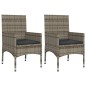 vidaXL 4-tlg. Garten-Lounge-Set mit Kissen Grau Poly Rattan vidaXL 4-tlg. Garten-Lounge-Set mit Kissen Grau Poly Rattan