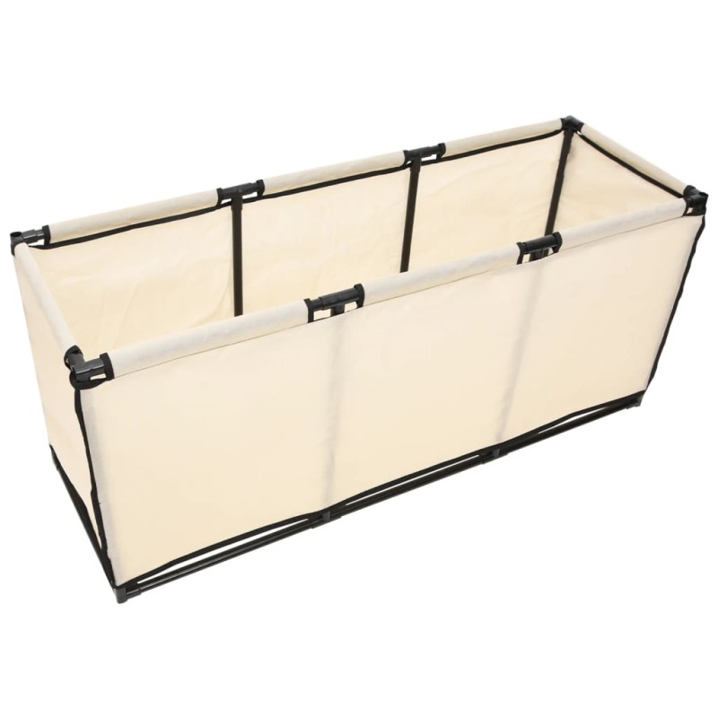 vidaXL Aufbewahrungsbox Creme 105x34,5x45 cm Stoff vidaXL Aufbewahrungsbox Creme 105x34,5x45 cm Stoff