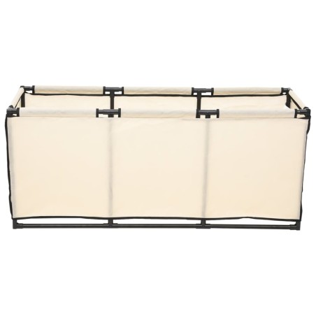 vidaXL Aufbewahrungsbox Creme 105x34,5x45 cm Stoff