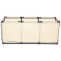 vidaXL Aufbewahrungsbox Creme 105x34,5x45 cm Stoff vidaXL Aufbewahrungsbox Creme 105x34,5x45 cm Stoff