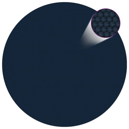 vidaXL Treibende Pool-Solarplane PE 300 cm Schwarz und Blau