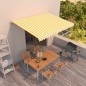 vidaXL Gelenkarmmarkise Einziehbar 400x350 cm Gelb und Weiß vidaXL Gelenkarmmarkise Einziehbar 400x350 cm Gelb und Weiß