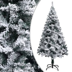 vidaXL Künstlicher Weihnachtsbaum Beschneit Grün 120 cm PVC