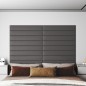vidaXL Wandpaneele 12 Stk. Grau 90x15 cm Kunstleder 1,62 m² vidaXL Wandpaneele 12 Stk. Grau 90x15 cm Kunstleder 1,62 m²