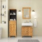 vidaXL 3-tlg. Badschrank-Set Braun und Schwarz Massivholz Mango vidaXL 3-tlg. Badschrank-Set Braun und Schwarz Massivholz Mango