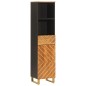 vidaXL 3-tlg. Badschrank-Set Braun und Schwarz Massivholz Mango vidaXL 3-tlg. Badschrank-Set Braun und Schwarz Massivholz Mango