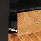vidaXL 3-tlg. Badschrank-Set Braun und Schwarz Massivholz Mango vidaXL 3-tlg. Badschrank-Set Braun und Schwarz Massivholz Mango
