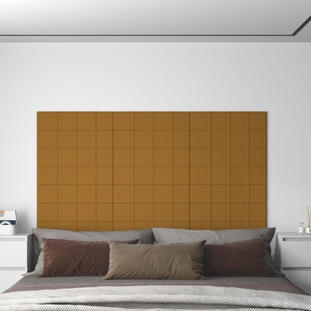 vidaXL Wandpaneele 12 Stk. Braun 60x15 cm Samt 1,08 m²