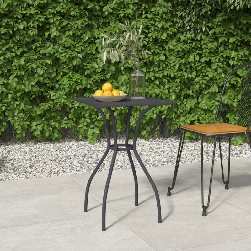 vidaXL Gartentisch Anthrazit 50x50x72 cm Stahlgitter vidaXL Gartentisch Anthrazit 50x50x72 cm Stahlgitter