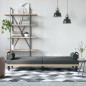 vidaXL Schlafsofa mit Armlehnen Dunkelgrau Stoff vidaXL Schlafsofa mit Armlehnen Dunkelgrau Stoff