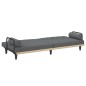 vidaXL Schlafsofa mit Armlehnen Dunkelgrau Stoff vidaXL Schlafsofa mit Armlehnen Dunkelgrau Stoff