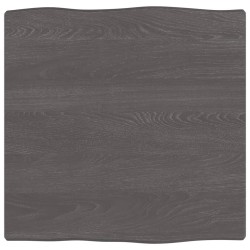 vidaXL Tischplatte 40x40x2 cm Massivholz Eiche Behandelt Baumkante