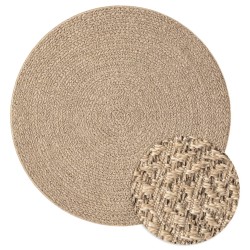 vidaXL Teppich 160 cm Jute-Optik Innen und Außen