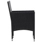 vidaXL 5-tlg. Garten-Lounge-Set mit Auflagen Poly Rattan Schwarz vidaXL 5-tlg. Garten-Lounge-Set mit Auflagen Poly Rattan Schwarz