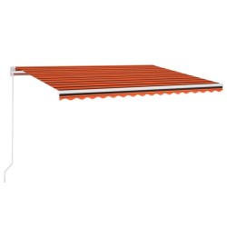 vidaXL Gelenkarmmarkise Einziehbar 450x350 cm Orange und Braun