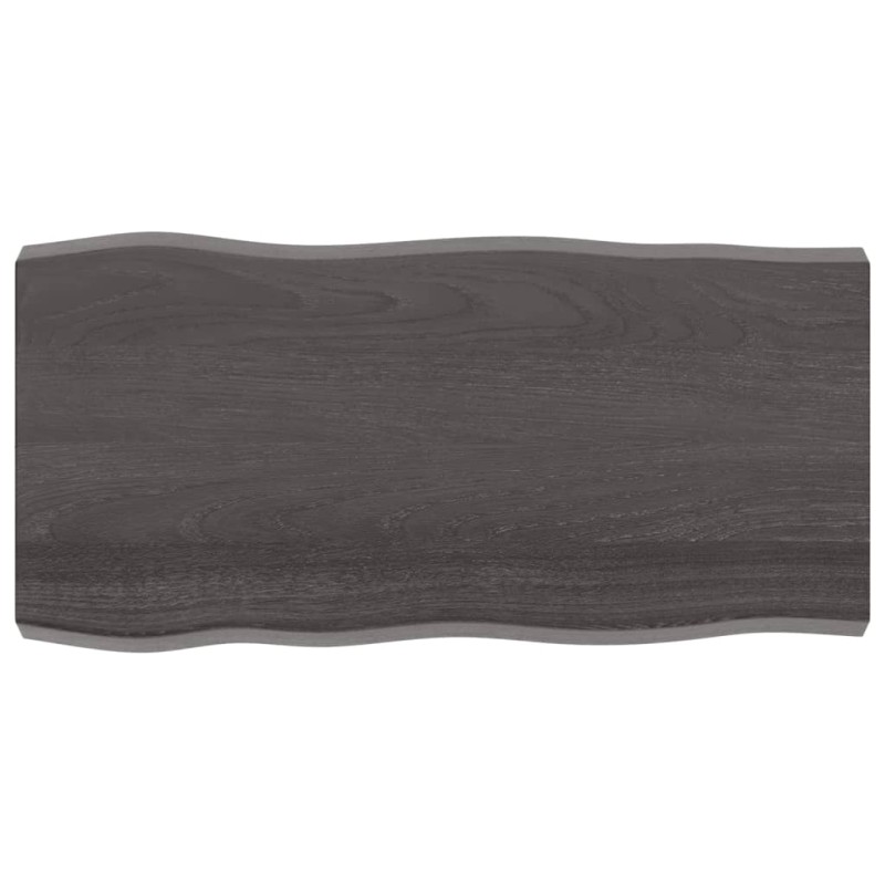 vidaXL Tischplatte 100x50x6 cm Massivholz Eiche Behandelt Baumkante vidaXL Tischplatte 100x50x6 cm Massivholz Eiche Behandelt Baumkante