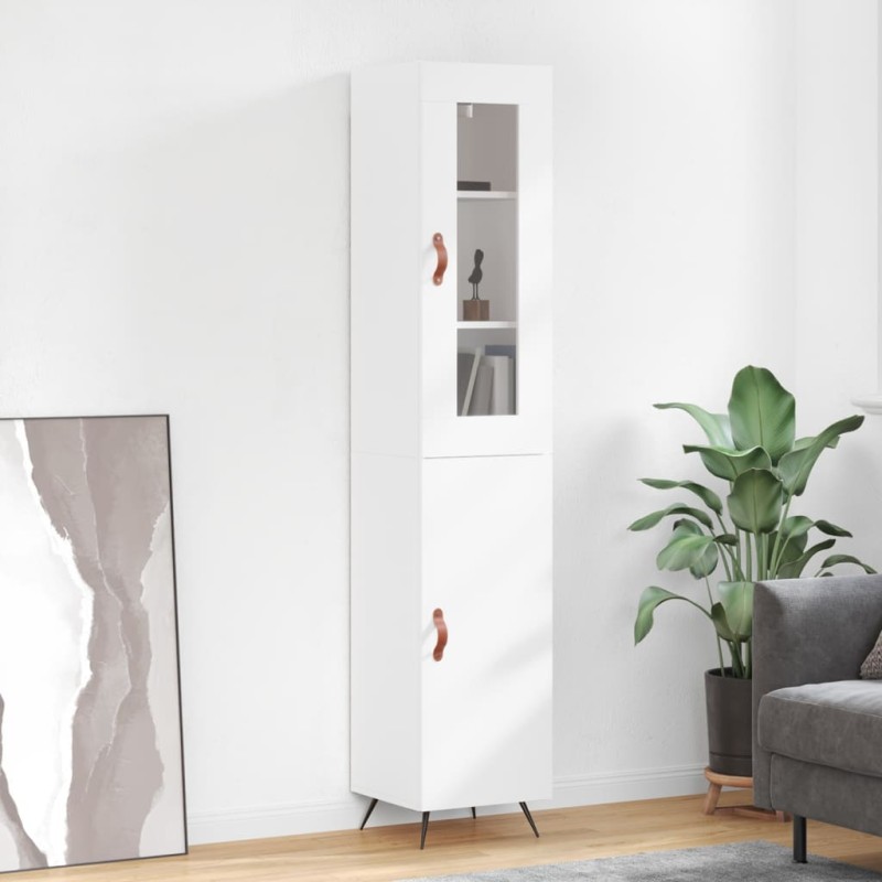 vidaXL Highboard Weiß 34,5x34x180 cm Holzwerkstoff vidaXL Highboard Weiß 34,5x34x180 cm Holzwerkstoff