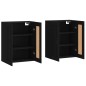 vidaXL Wandschränke 2 Stk. Schwarz Holzwerkstoff vidaXL Wandschränke 2 Stk. Schwarz Holzwerkstoff