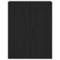 vidaXL Wandschränke 2 Stk. Schwarz Holzwerkstoff vidaXL Wandschränke 2 Stk. Schwarz Holzwerkstoff