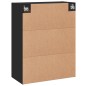 vidaXL Wandschränke 2 Stk. Schwarz Holzwerkstoff vidaXL Wandschränke 2 Stk. Schwarz Holzwerkstoff