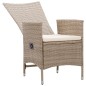 Gartenstühle 2 Stk. mit Auflagen Poly Rattan Beige Gartenstühle 2 Stk. mit Auflagen Poly Rattan Beige