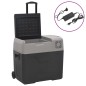 vidaXL Kühlbox mit Rollen und Adapter Schwarz & Grau 50 L Polypropylen vidaXL Kühlbox mit Rollen und Adapter Schwarz & Grau 50 L Polypropylen