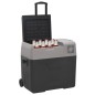 vidaXL Kühlbox mit Rollen und Adapter Schwarz & Grau 50 L Polypropylen vidaXL Kühlbox mit Rollen und Adapter Schwarz & Grau 50 L Polypropylen