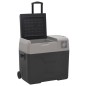 vidaXL Kühlbox mit Rollen und Adapter Schwarz & Grau 50 L Polypropylen vidaXL Kühlbox mit Rollen und Adapter Schwarz & Grau 50 L Polypropylen