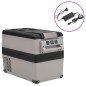 vidaXL Kühlbox mit Griff und Adapter Schwarz und Grau 55 L PP & PE vidaXL Kühlbox mit Griff und Adapter Schwarz und Grau 55 L PP & PE