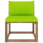 vidaXL Outdoor-Mittelsofa Paletten mit Kissen in Hellgrün vidaXL Outdoor-Mittelsofa Paletten mit Kissen in Hellgrün