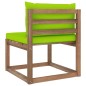 vidaXL Outdoor-Mittelsofa Paletten mit Kissen in Hellgrün vidaXL Outdoor-Mittelsofa Paletten mit Kissen in Hellgrün