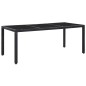 9-tlg. Garten-Essgruppe Poly Rattan Schwarz 9-tlg. Garten-Essgruppe Poly Rattan Schwarz