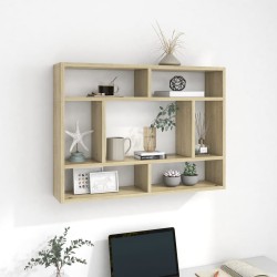 vidaXL Wandregal Sonoma-Eiche 75x16x55 cm Holzwerkstoff