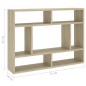 vidaXL Wandregal Sonoma-Eiche 75x16x55 cm Holzwerkstoff vidaXL Wandregal Sonoma-Eiche 75x16x55 cm Holzwerkstoff