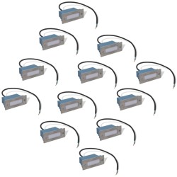 vidaXL LED-Wandeinbauleuchten für Treppen 12 Stk. 44x111x56 mm