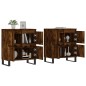 Sideboards 2 Stk. Räuchereiche Holzwerkstoff Sideboards 2 Stk. Räuchereiche Holzwerkstoff