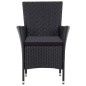 9-tlg. Garten-Essgruppe Poly Rattan Schwarz 9-tlg. Garten-Essgruppe Poly Rattan Schwarz