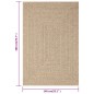 vidaXL Teppich 140x200 cm Jute-Optik Innen und Außen vidaXL Teppich 140x200 cm Jute-Optik Innen und Außen